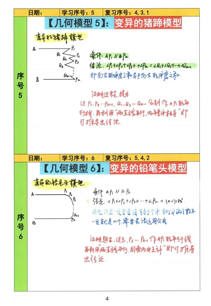 【初中几何】中考几何常考72模型手稿 第5张