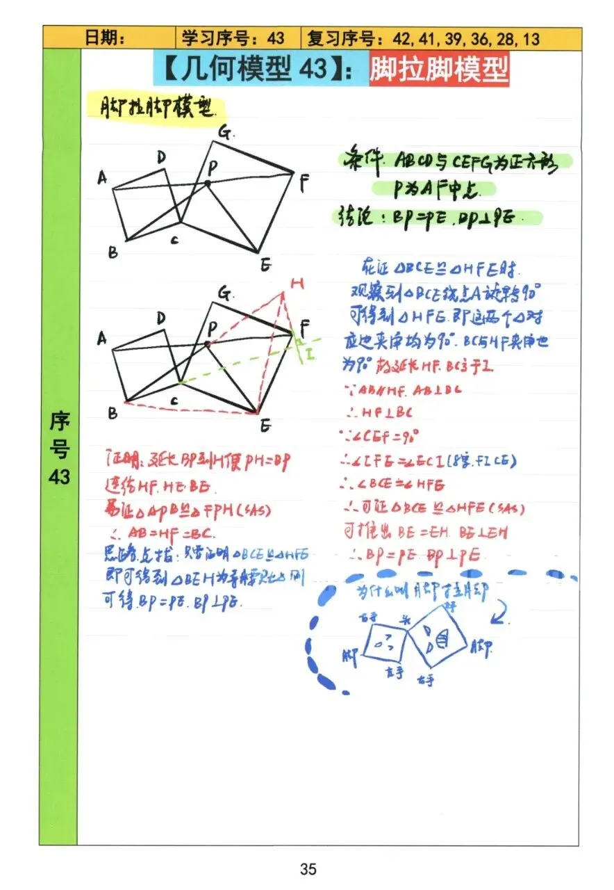 【初中几何】中考几何常考72模型手稿 第36张