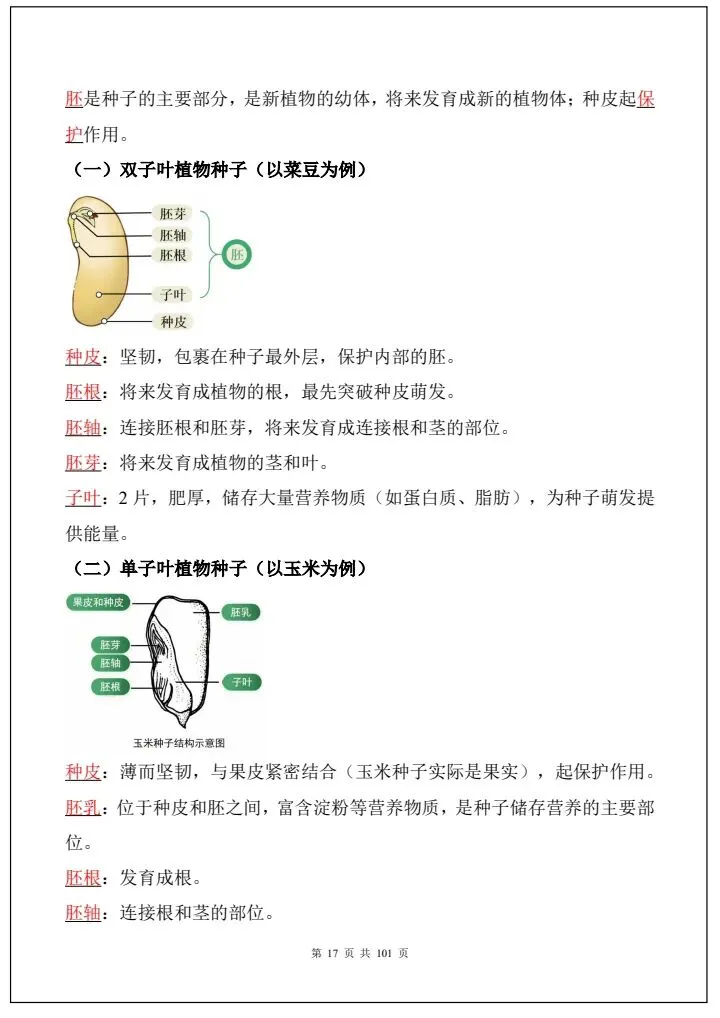 中考生物|2026《生物会考》必背考点汇总(108大考点总结)全国通用,电子版可打印下载! 第17张