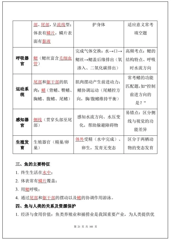 中考生物|2026《生物会考》必背考点汇总(108大考点总结)全国通用,电子版可打印下载! 第19张
