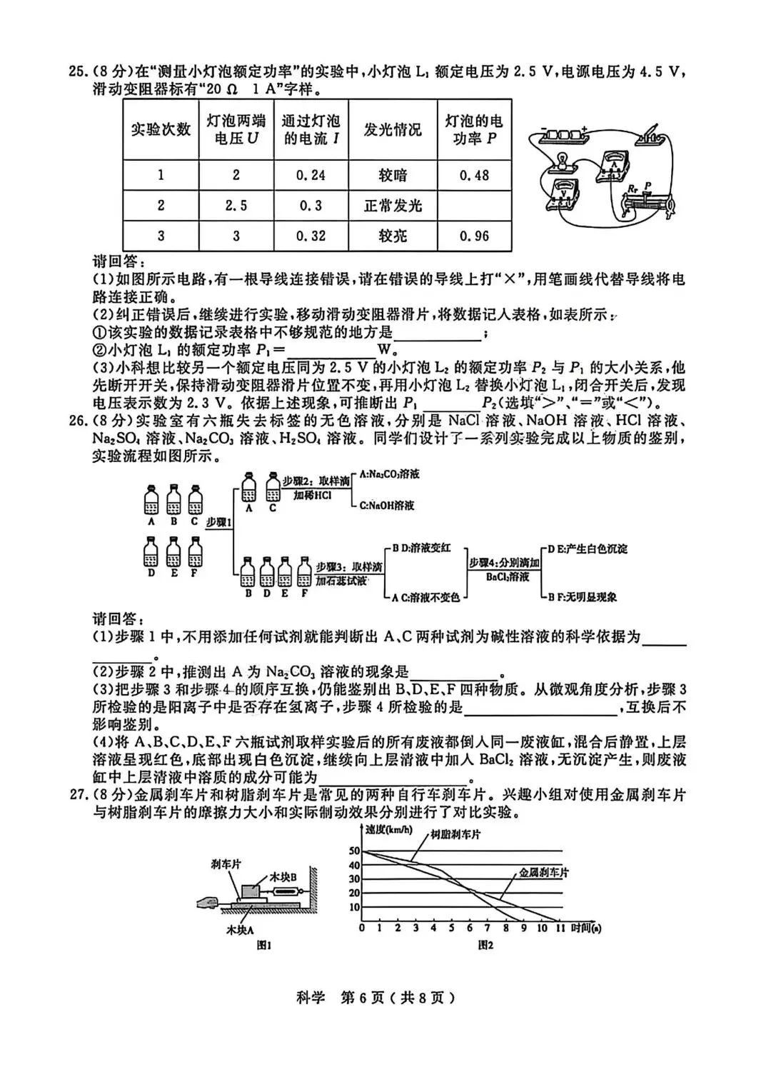 【中考一模·全科】2026.04浙江·杭州市余杭、临平区中考一模试卷(语科数英社·听力) 第19张