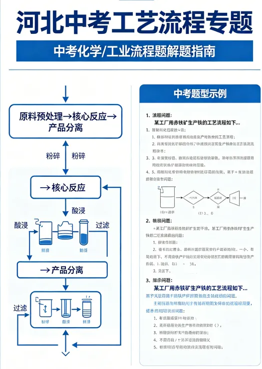 河北中考化学|工艺流程图题型满分攻略,技巧+习题一次搞定! 第1张