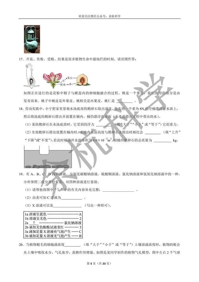 【中考模拟】2026年中考科学模拟冲刺卷(一)(含解析) 第10张