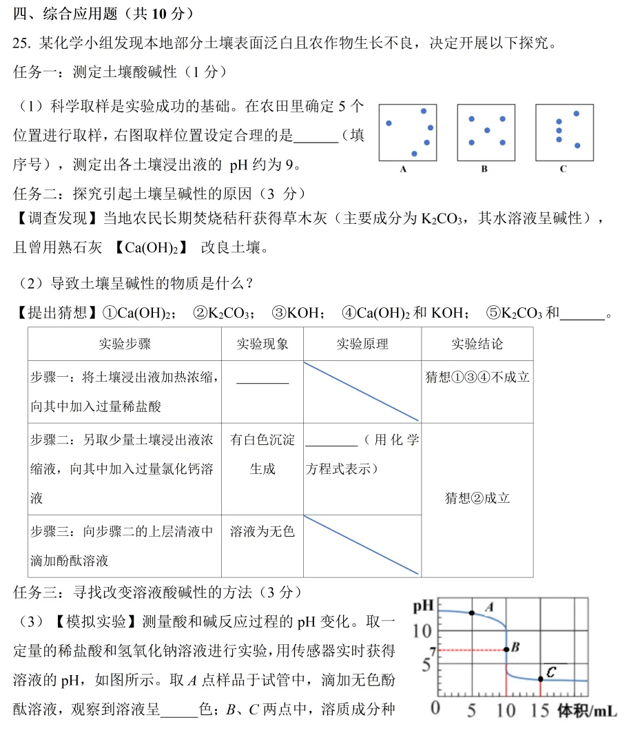 真题再现17 || 洛阳市2025年一模化学试卷 第16张