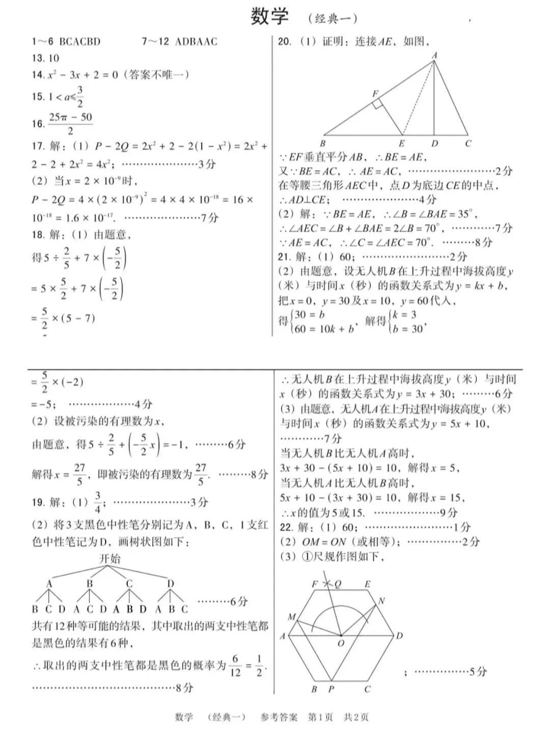 2026河北初中学业水平模拟经典试卷集 第9张