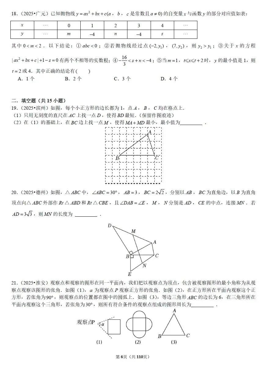 【精选资料】2025年全国中考数学压轴真题专练 第3张