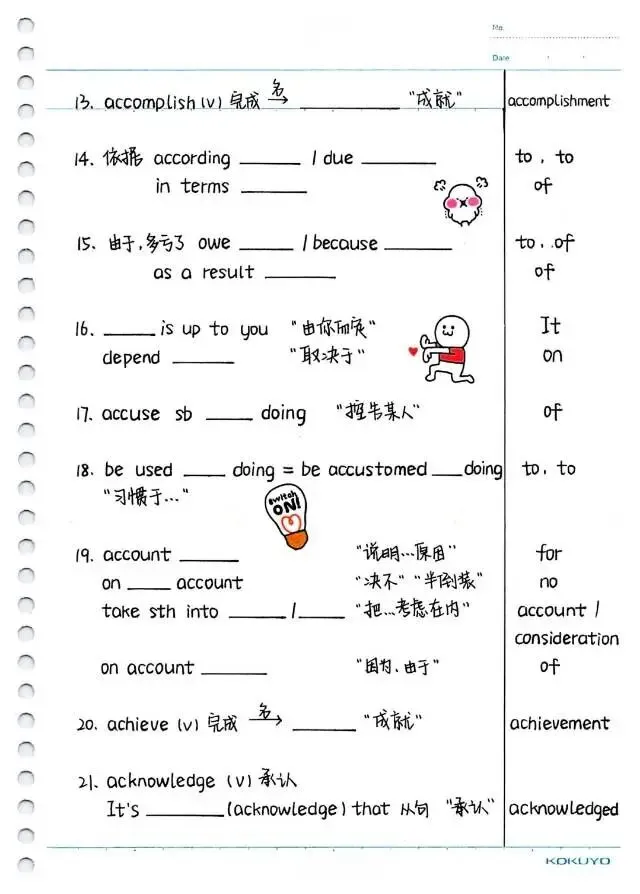 中考英语必考3500词汇(自测本) 第4张