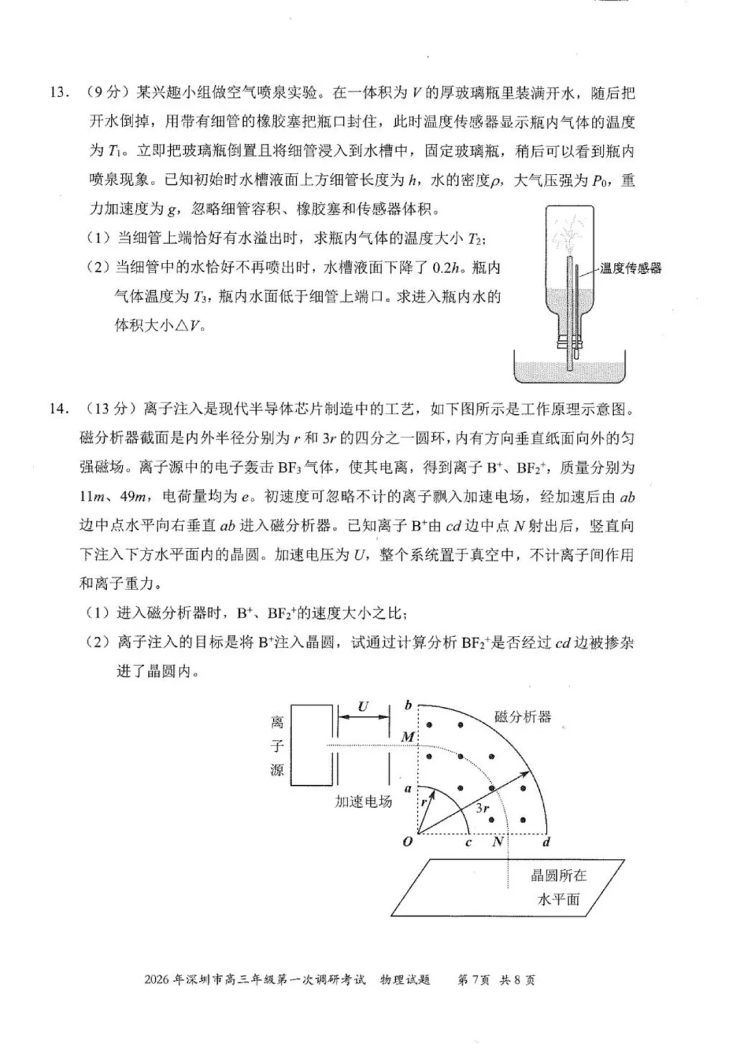 最接近高考物理分数的模拟考试题 第7张