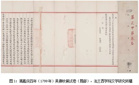 敬敷师生殿试卷,同藏法兰西学院 第1张