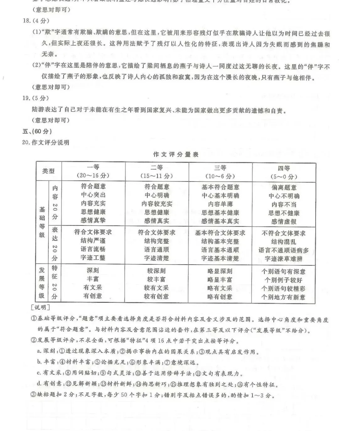 全国成人高考【高起专-语文】真题试卷+答案解析!高清完整版 第8张