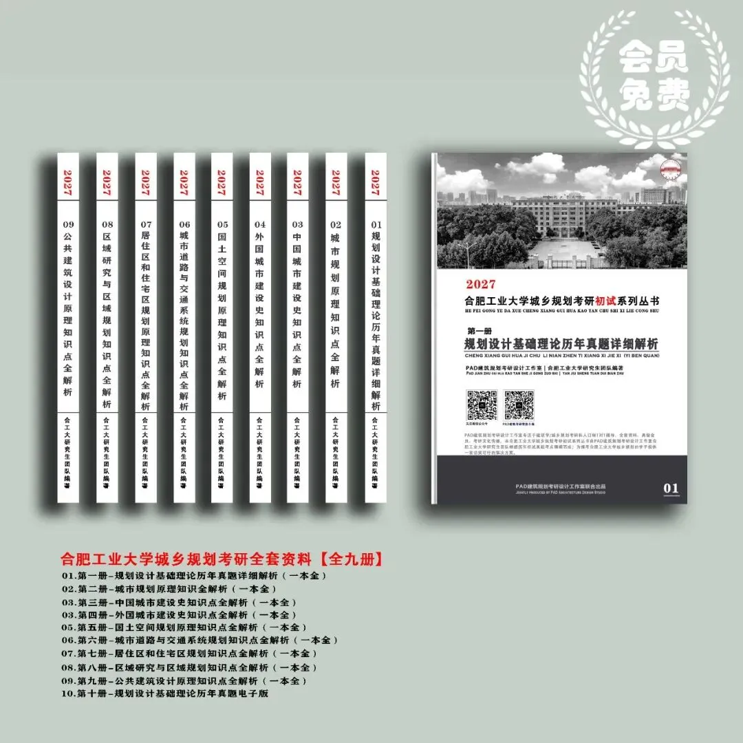 合肥工业大学城乡规划考研历年真题初复试全套资料,文末赠送历年! 第1张