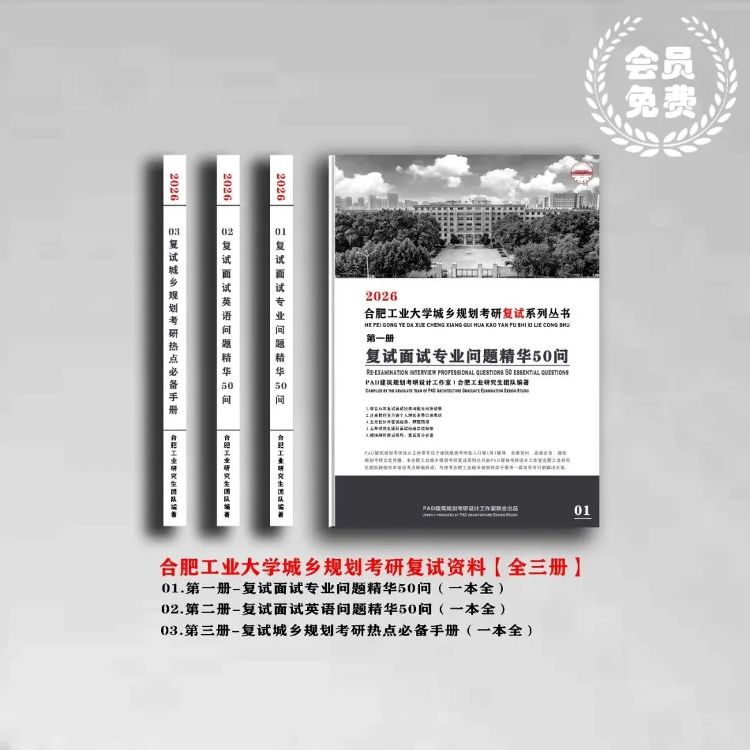 合肥工业大学城乡规划考研历年真题初复试全套资料,文末赠送历年! 第2张