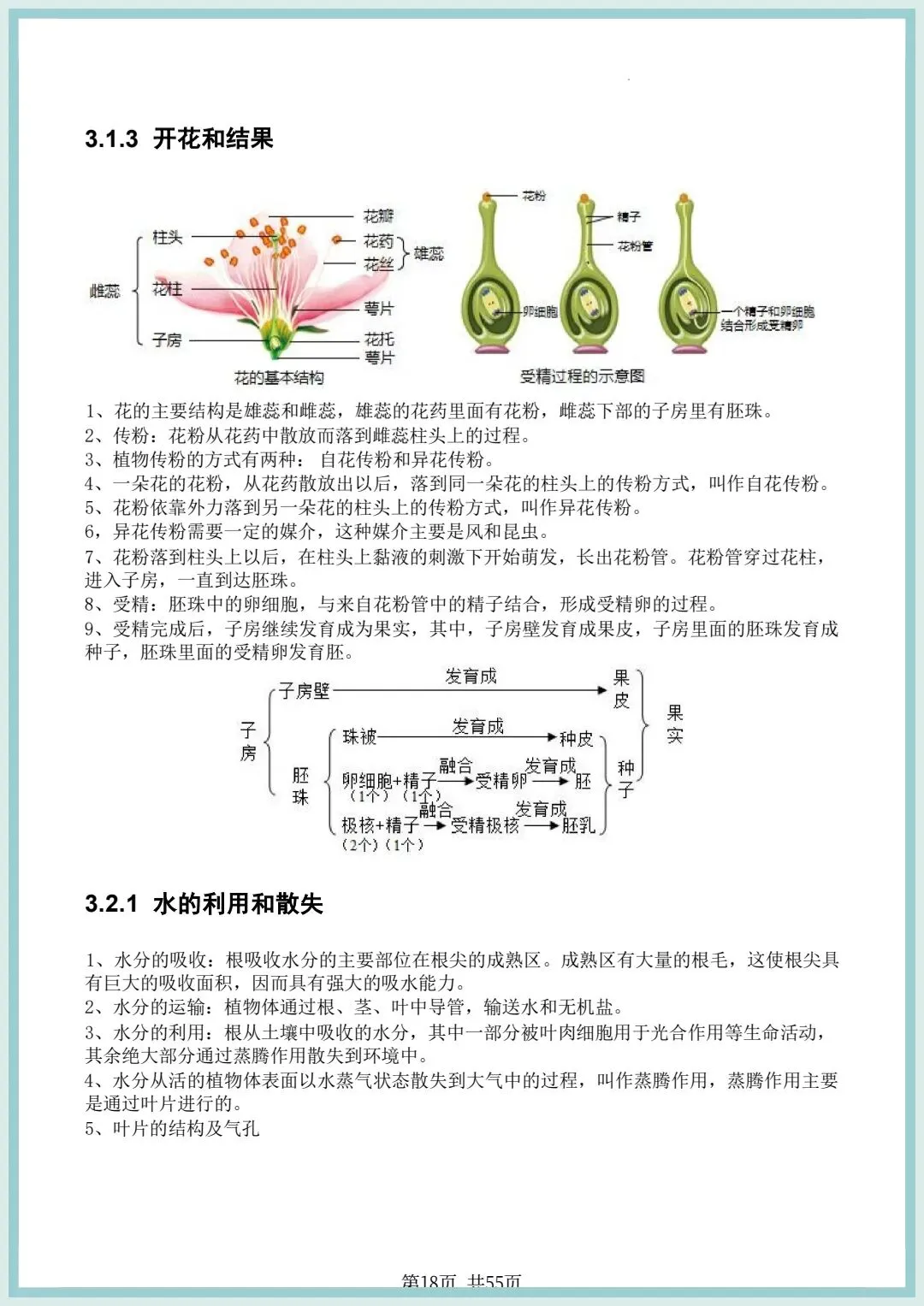 2026春中考初中生物会考知识点清单(共55页),电子版可打印! 第12张