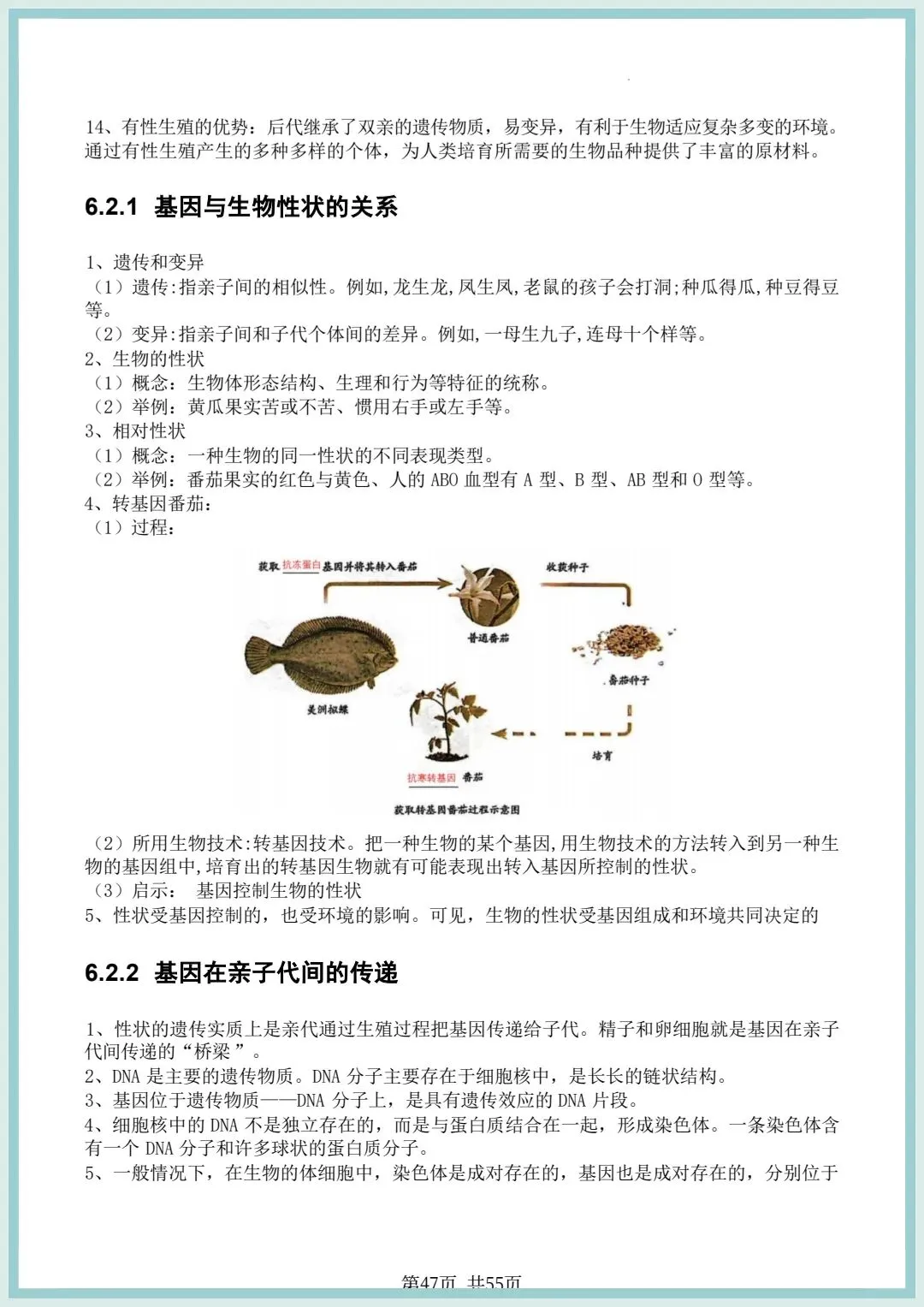 2026春中考初中生物会考知识点清单(共55页),电子版可打印! 第19张