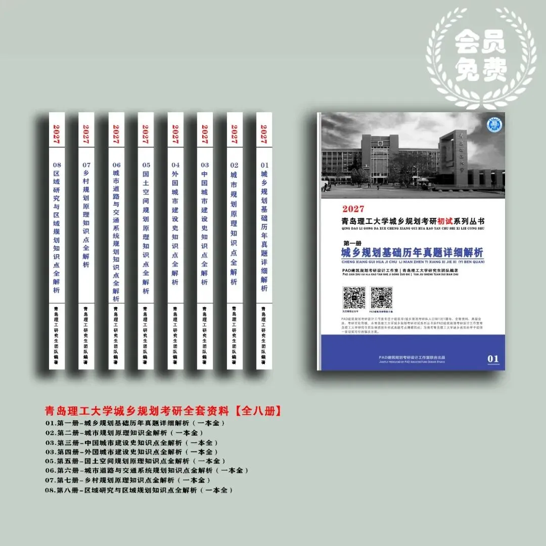 青岛理工大学城乡规划考研历年真题初复试全套资料,文末赠送历年! 第1张