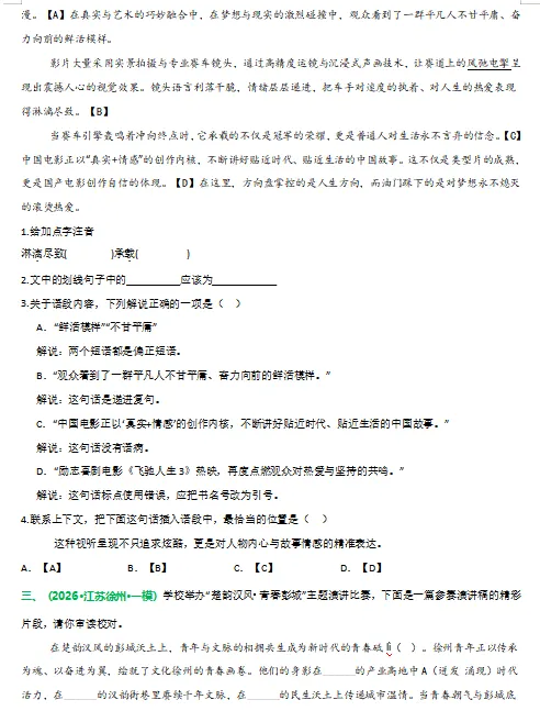 2026年中考语文二轮复习重难点专练,打印一份给孩子,考试轻松突破120分! 第5张