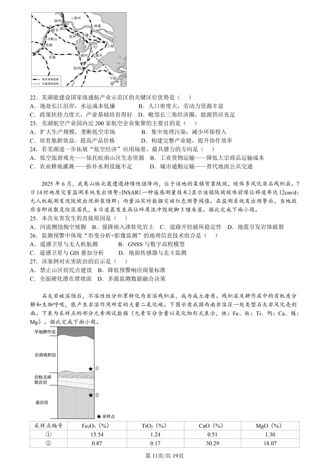 【试卷分享】杭州高三·二模【地理·含答案与解析及扩展题】 第14张