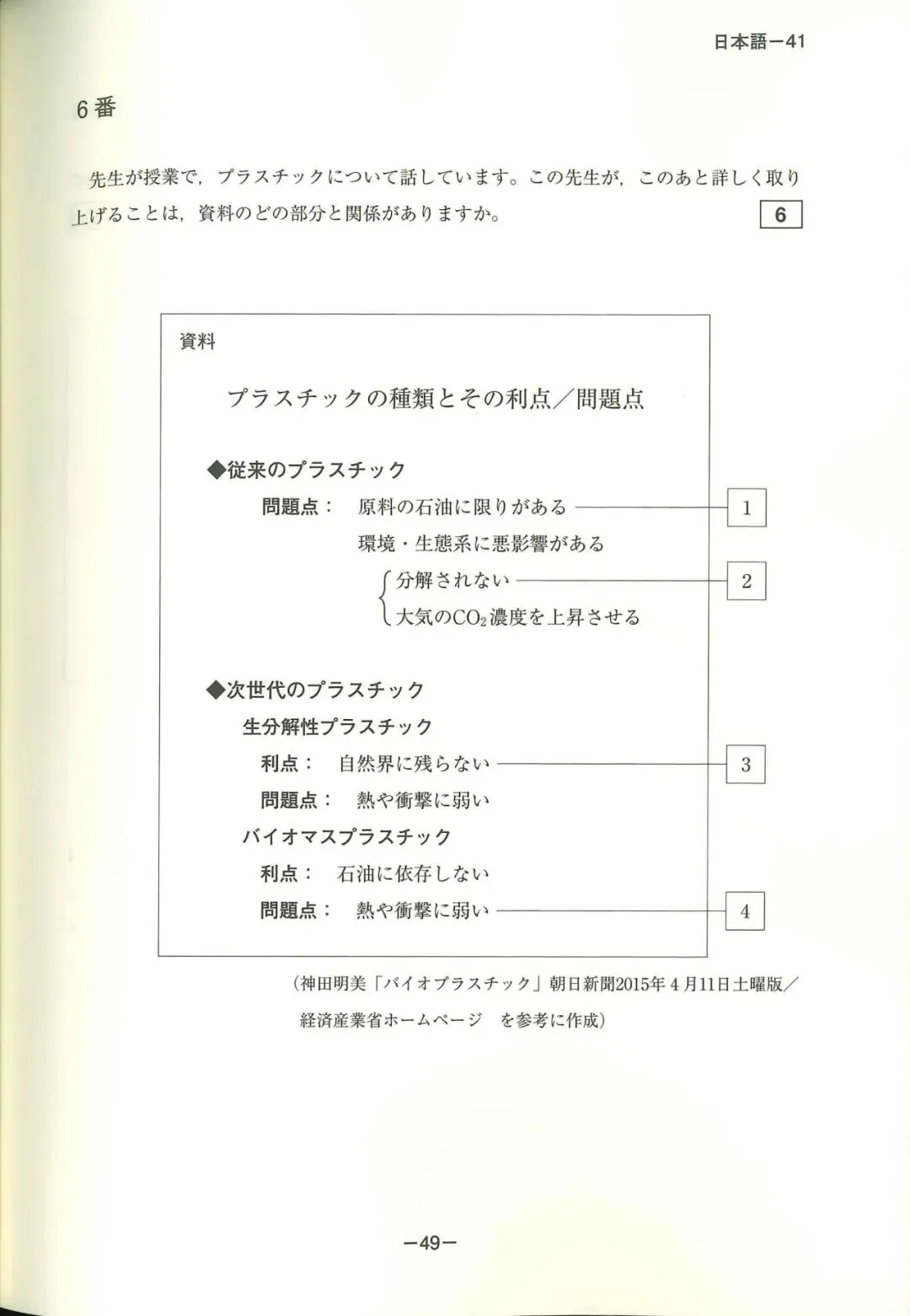 EJU真题可下载丨2023年(令和5年第一回)6月第二回EJU日语 第40张