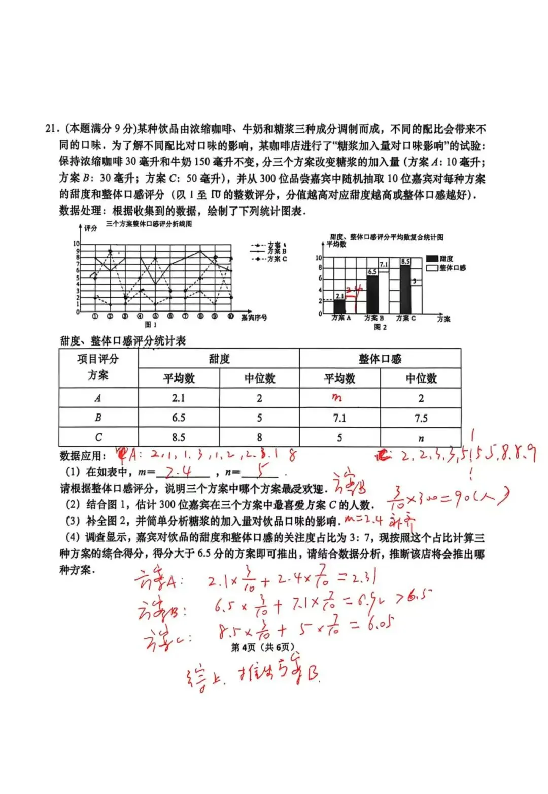 【2026年中考】2026年4月济南市高新区数学一模试题+手写答案解析 第5张