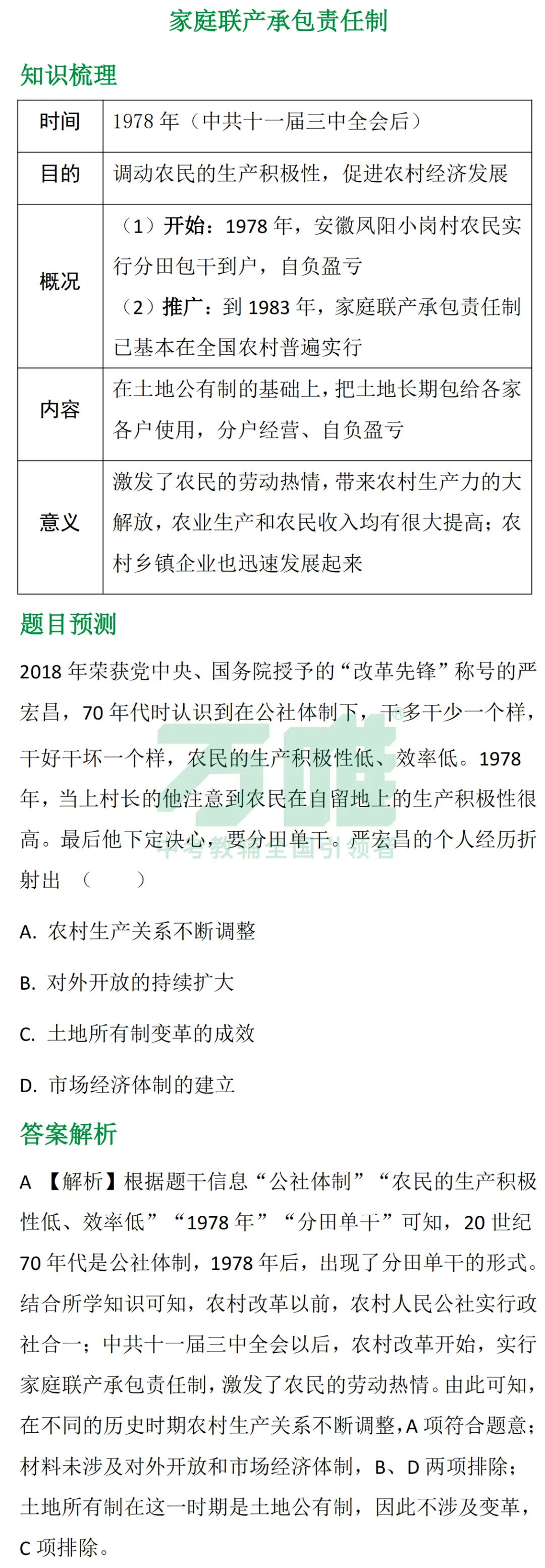 2026中考冲刺 | 历史知识汇总&题目预测④ 第7张