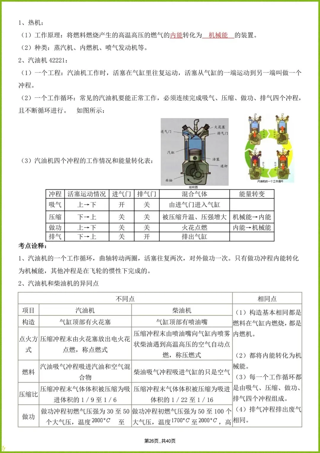 备战中考|2026年初中中考物理复习详细知识点,电子版可可以 第13张