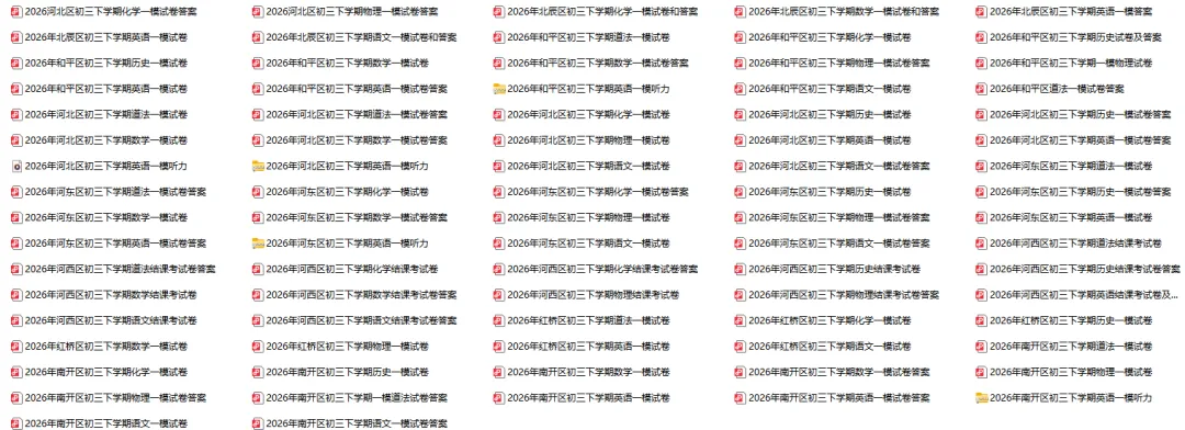 七科全!红桥区一模真题试卷及答案 第3张