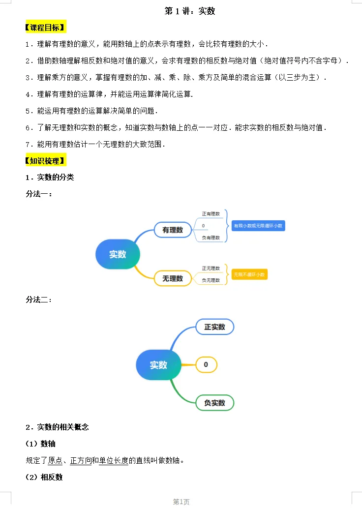 2026 中考数学一轮复习|34 讲全覆盖讲义 第2张