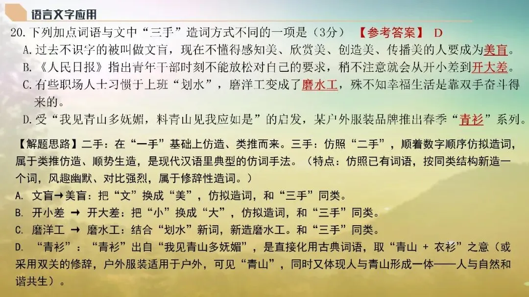 山东济南市2026届高三第二次模拟考试语文试题+评讲课件 第105张