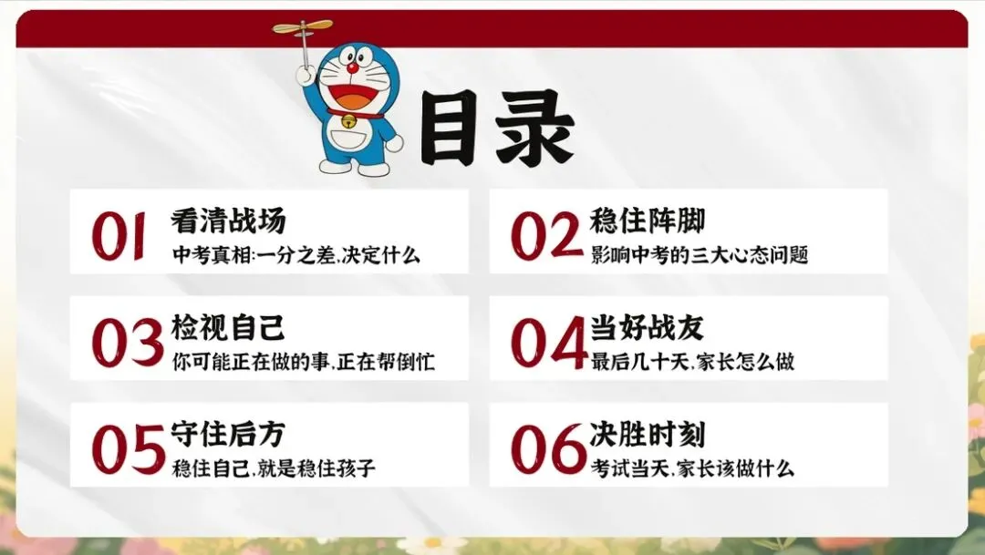 【初三下】【中考】冲刺家长会:陪孩子打赢这场仗(内附ppt课件+发言稿) 第4张