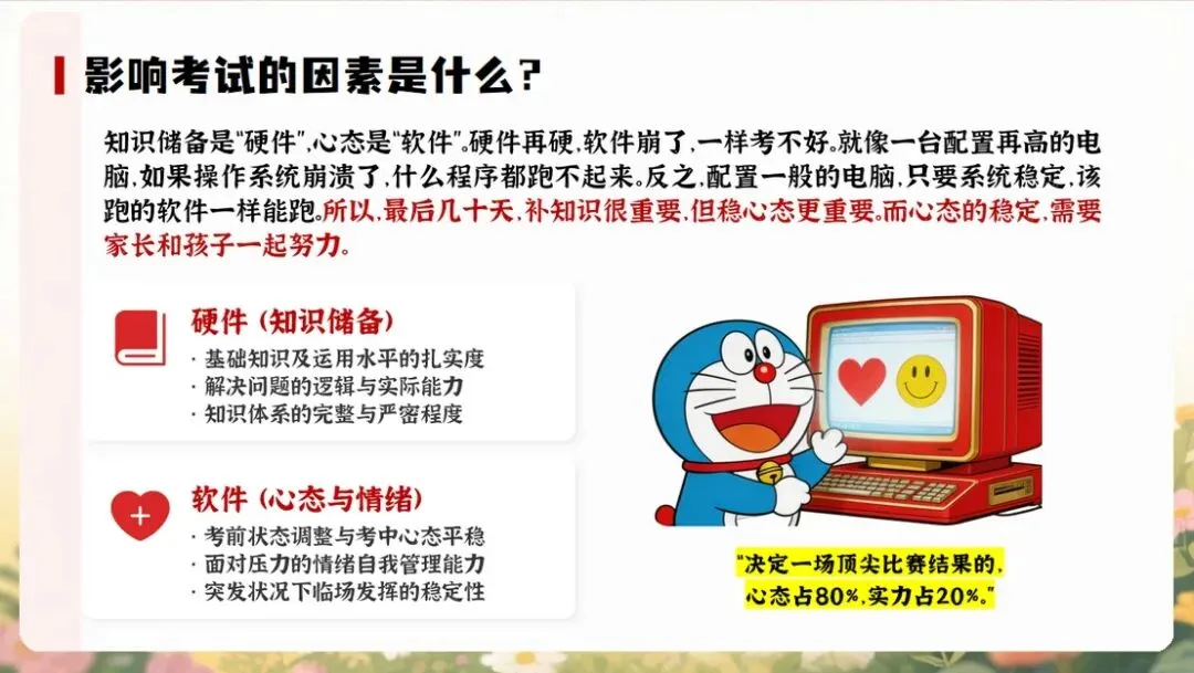 【初三下】【中考】冲刺家长会:陪孩子打赢这场仗(内附ppt课件+发言稿) 第8张