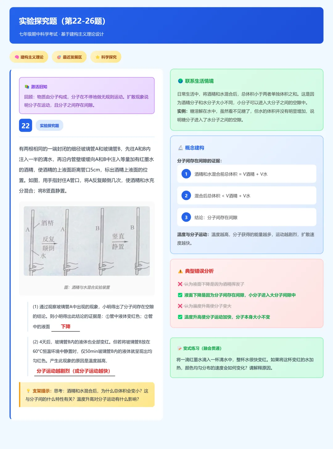 临浦片七年级期中考试科学试卷分析 第33张