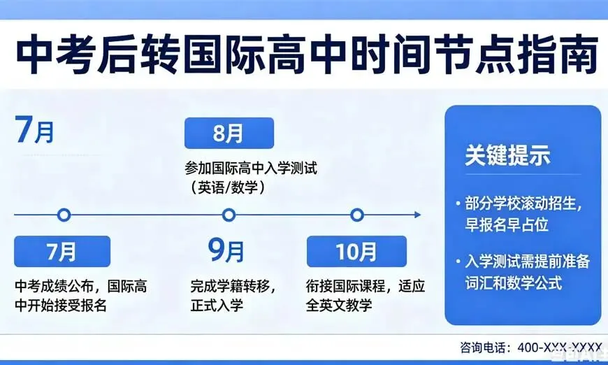 中考后转国际高中还来得及吗?这些时间点一定要抓住! 第1张