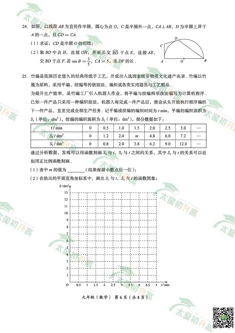 2026海淀初三一模语文、数学试卷出炉! 第19张