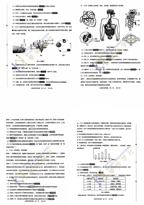 2026年沈阳市一模【地理】和【生物】试卷分享!!和平、沈河、皇姑、大东、浑南,持续更新中~~ 第18张