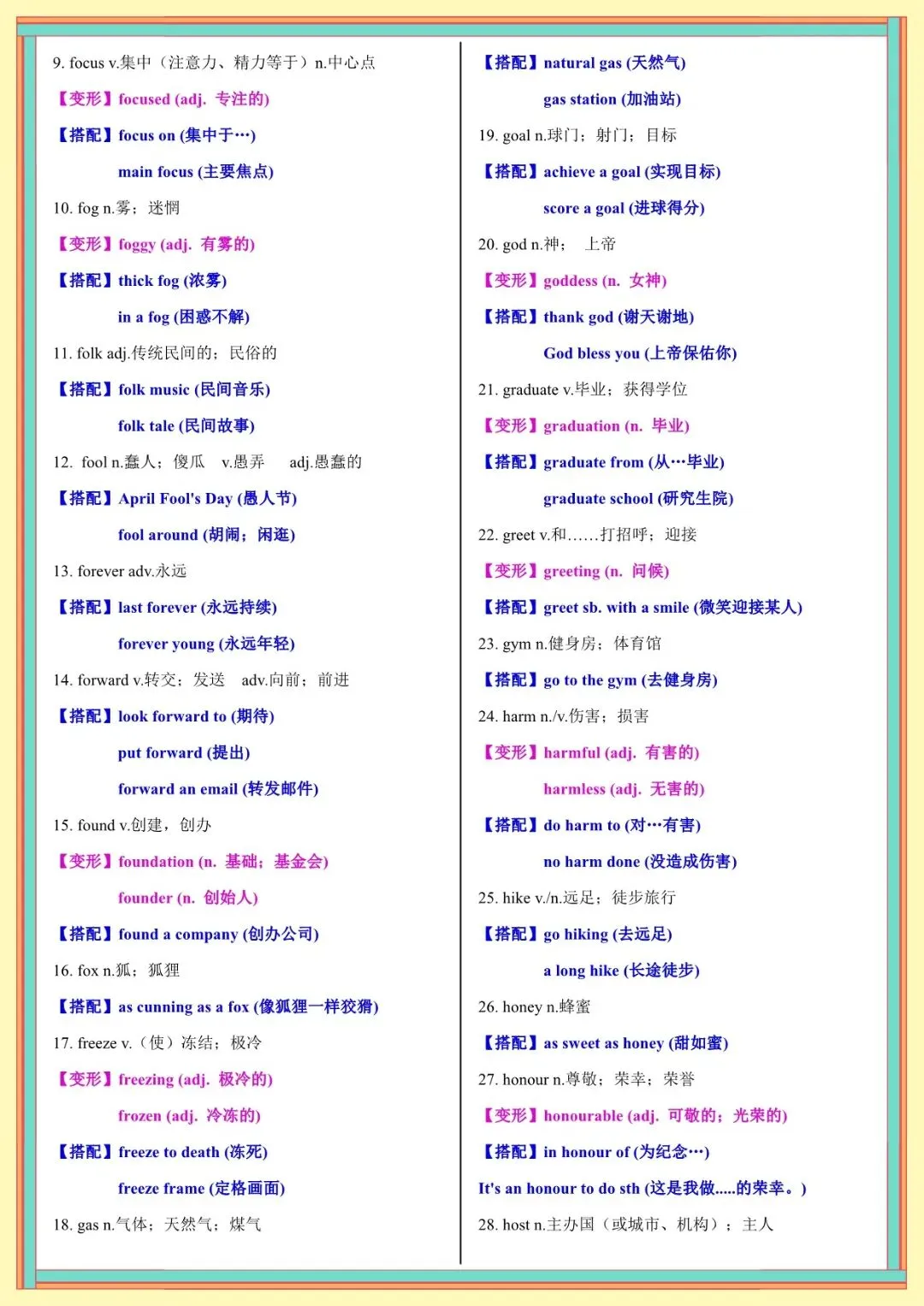 2026 春人教版中考英语知识点总结(默写版+背诵版)(电子版可打印) 第6张