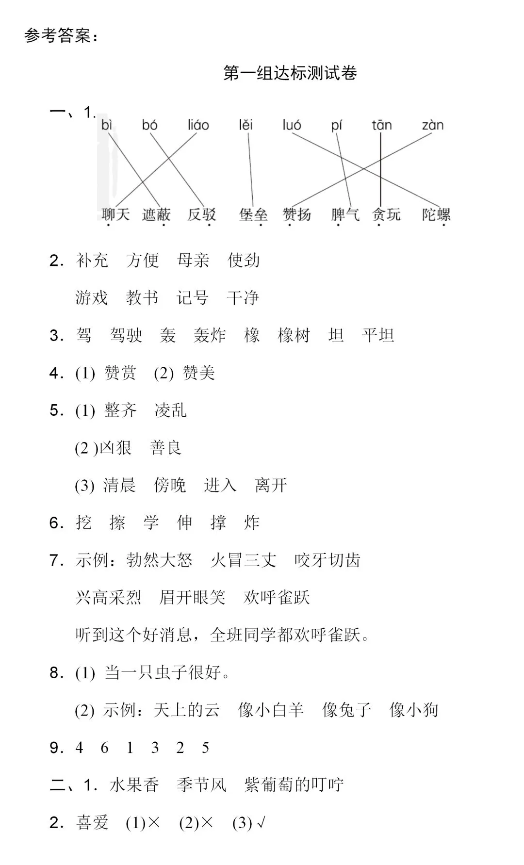 部编1-6年级语文(下册)第4单元精品试卷及答案29套丨可下载 第16张