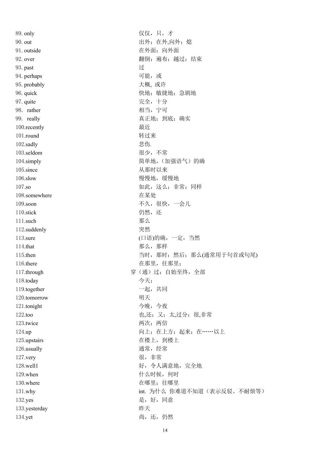 中考英语 1600 词汇按词性分类完整版,初中必考单词分名词动词形容词副词,复习默写提分干货 第14张