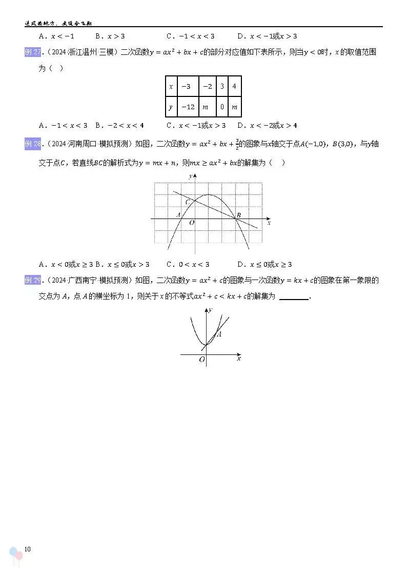 2026中考数学提高专题复习——二次函数基础知识 第10张
