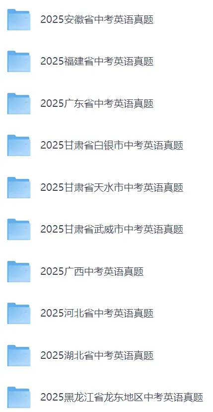 2025初中全科中考真题(网盘打包下载)语文/数学/英语/物理/化学/道法/地理/生物/历史+2013至2024历届中考下载 第4张
