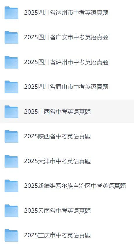 2025初中全科中考真题(网盘打包下载)语文/数学/英语/物理/化学/道法/地理/生物/历史+2013至2024历届中考下载 第6张