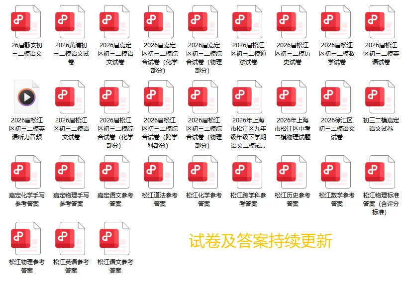 最新初三二模考暗藏哪些中考新趋势?附二模试卷汇总 第1张