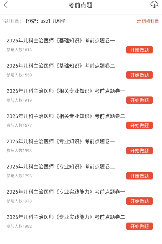 儿科学主治医师考试考点题库,中级职称考试章节习题及模拟试卷 第7张