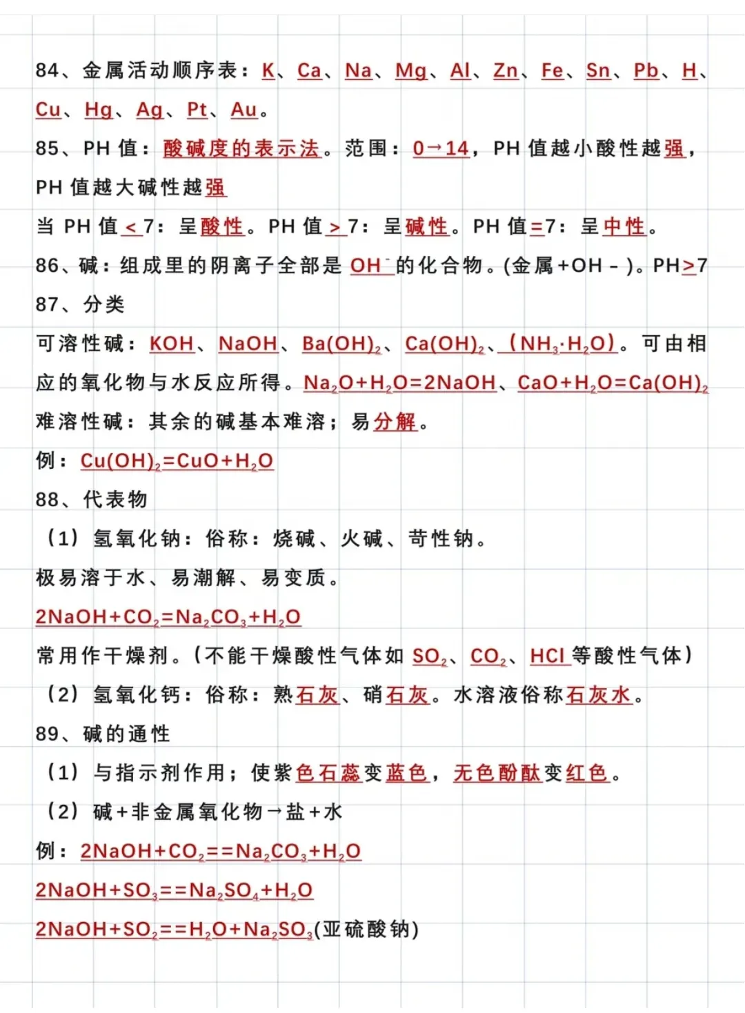 中考化学必备94个核心考点 第10张