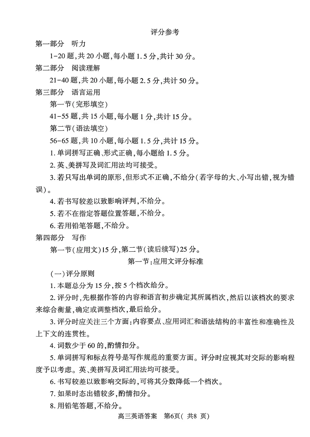 高考英语模拟试卷+听力 第16张