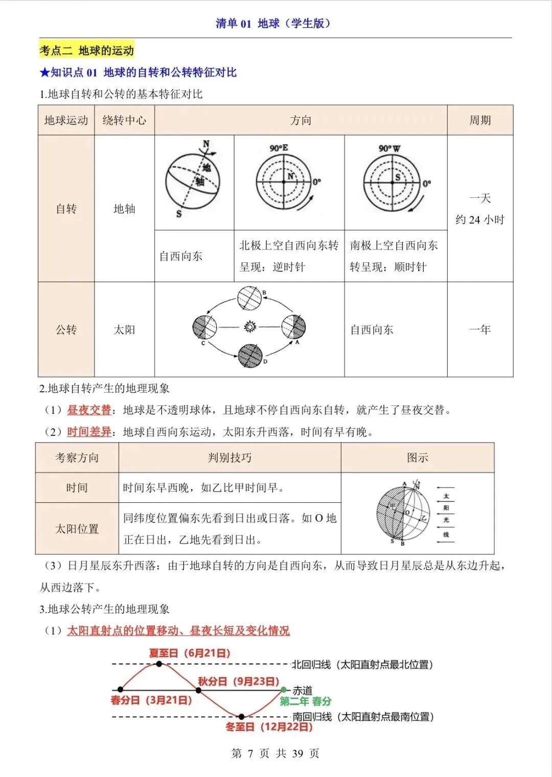 地理会考|2026初中地理中考知识清单:知识点梳理+配套练习 第8张