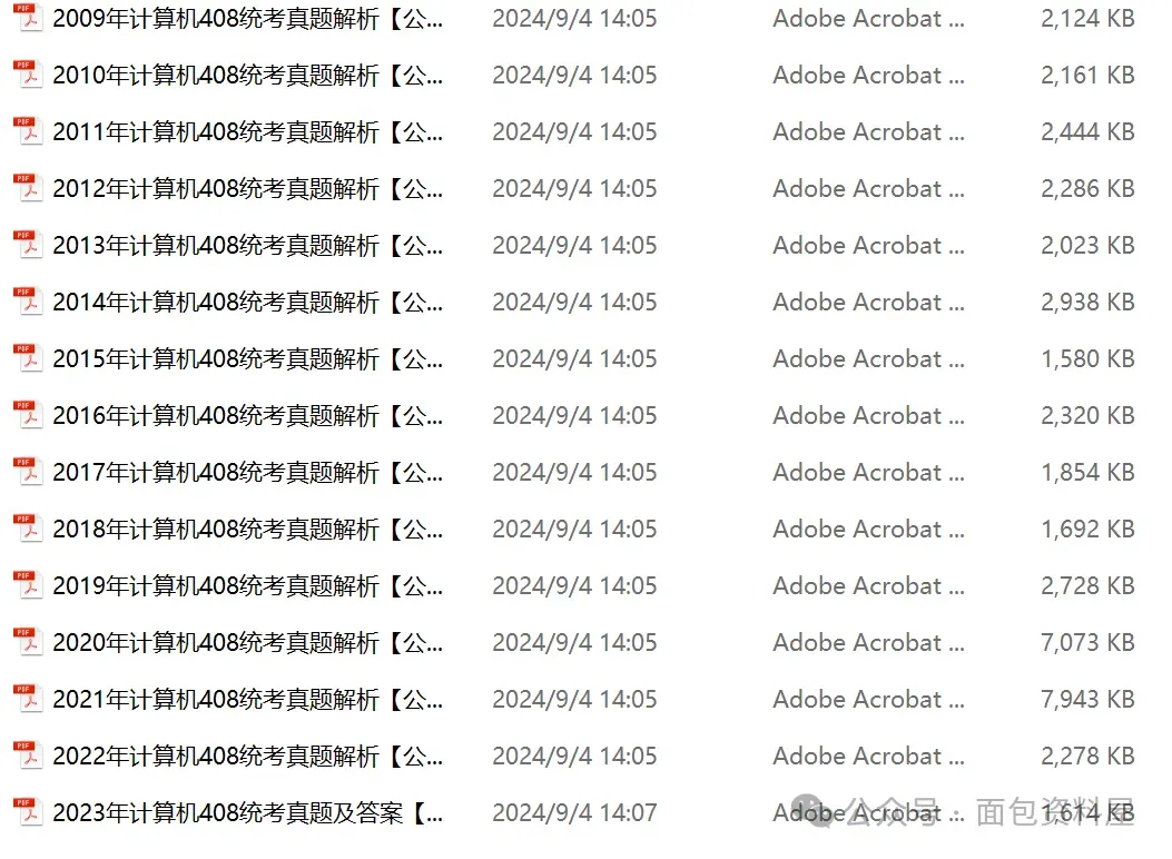 2009-2024年计算机408真题+解析pdf 第5张