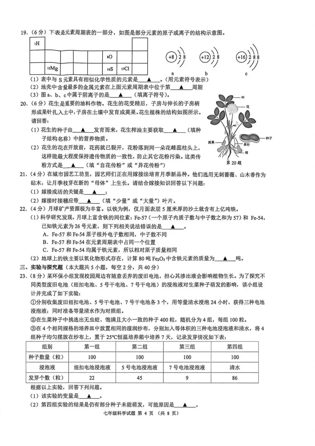 期中考|2026年4月浙江省初中名校发展共同体七年级、八年级下册期试题(含答案) 第14张