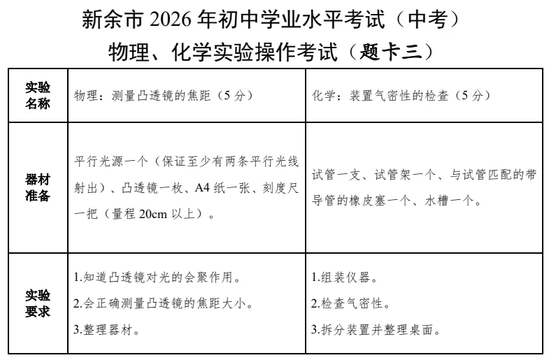 2026年新余中考理化实验操作示范视频,建议各位家长收藏转发,让孩子跟着练起来. 第4张