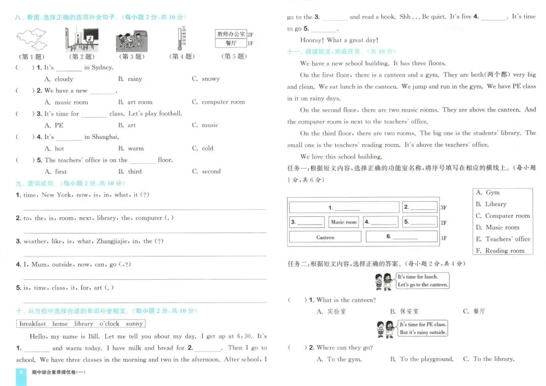 《拔尖大试卷》人教版英语四五六年级下册 第16张