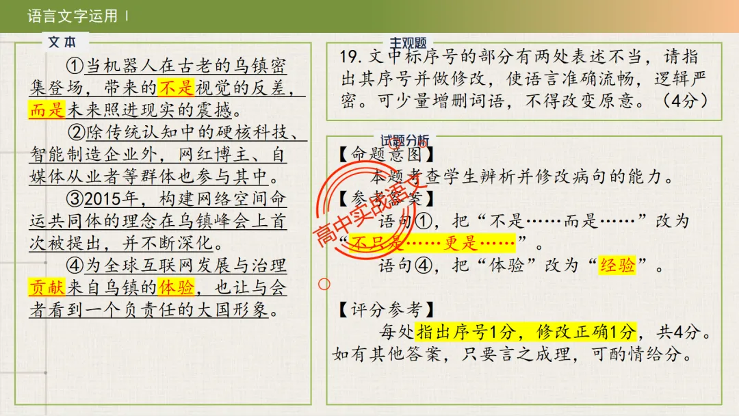 【2026第二次八省联考+真题】语文病句全解全析,盖世良医,药到病除! 第31张